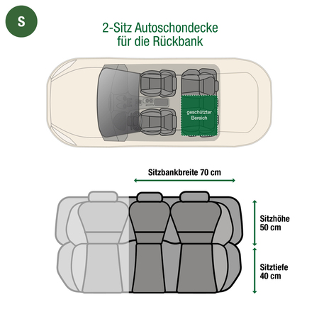 Rückbank - 2-Sitz grau
