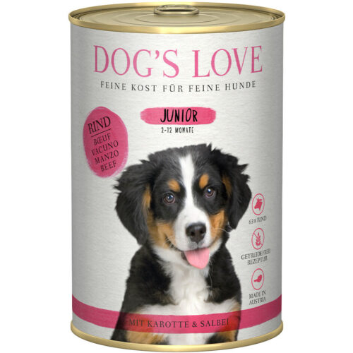Dogslove Premium Junior Rind Hunde Nassfutter